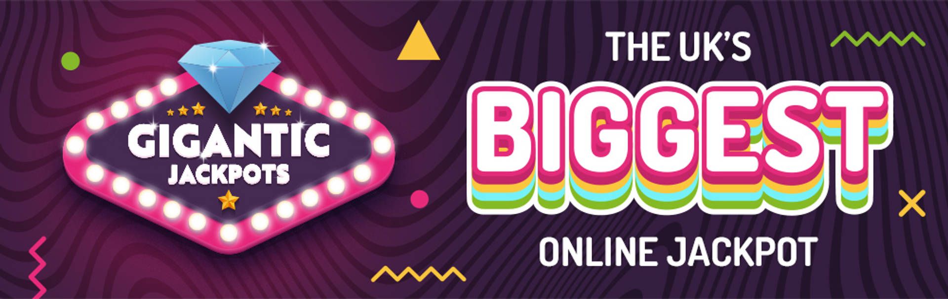 Mobile game screen displaying Gigantic Jackpots with diamond and coins.