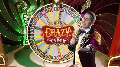 Gra Crazy Time – interfejs z kołem fortuny