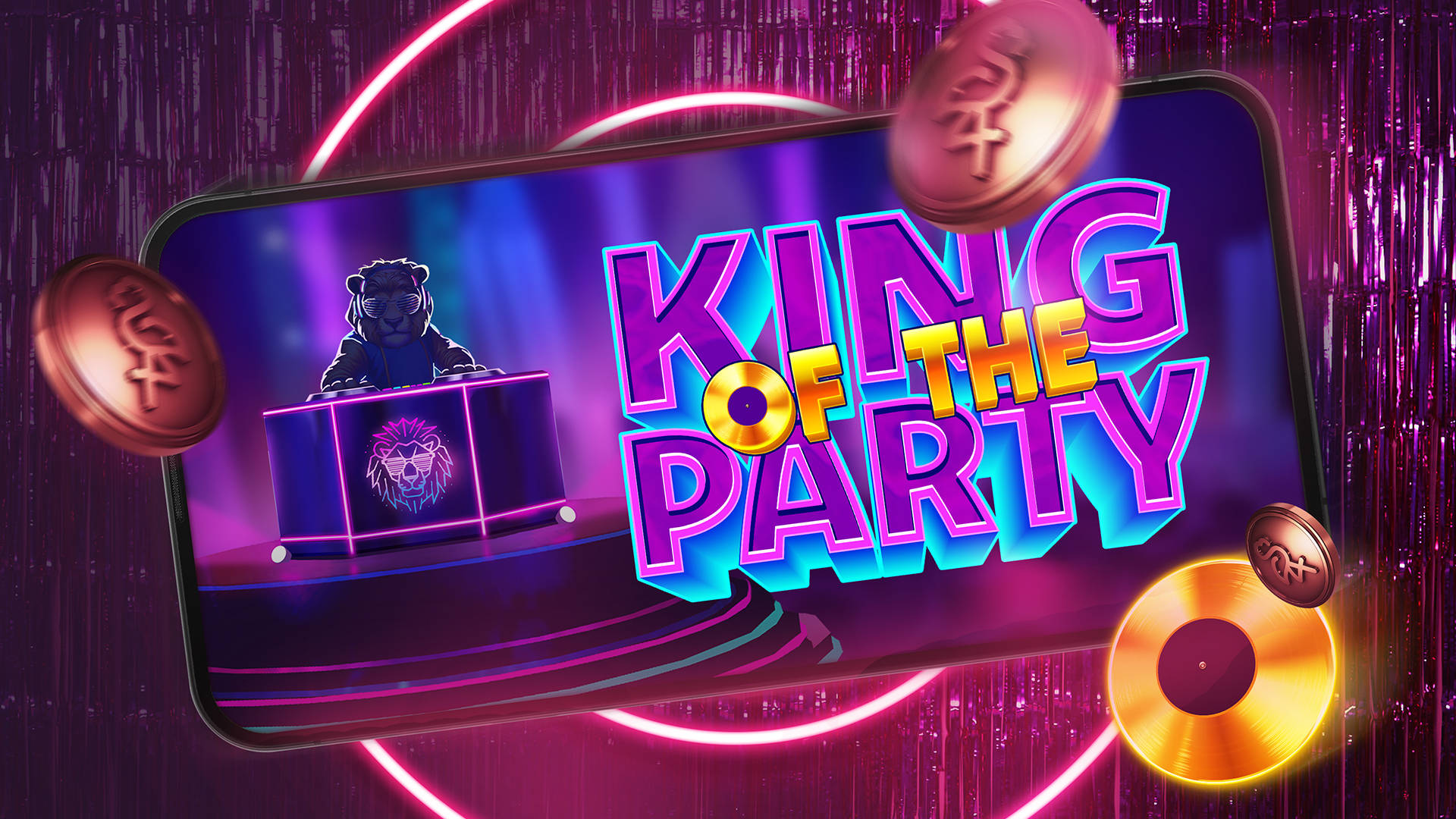 GRAB UP TO 90 FREE SPINS  ON KING OF THE PARTY