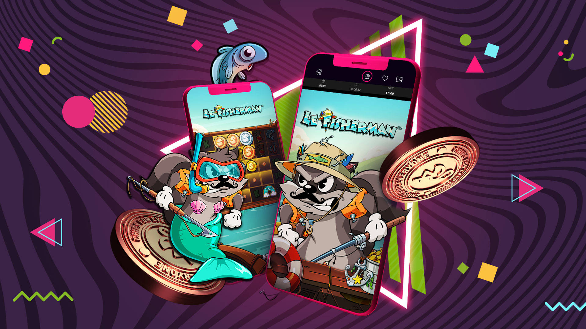 Le Fisherman game logo on a screen