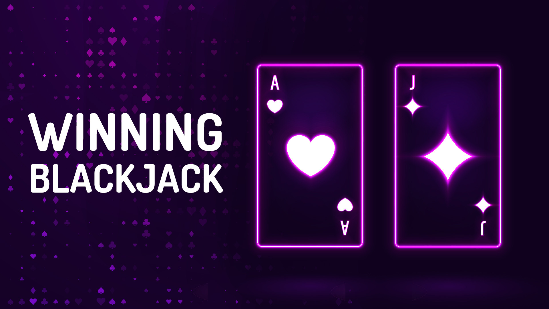 Example of a winning blackjack hand with a ace and a jack