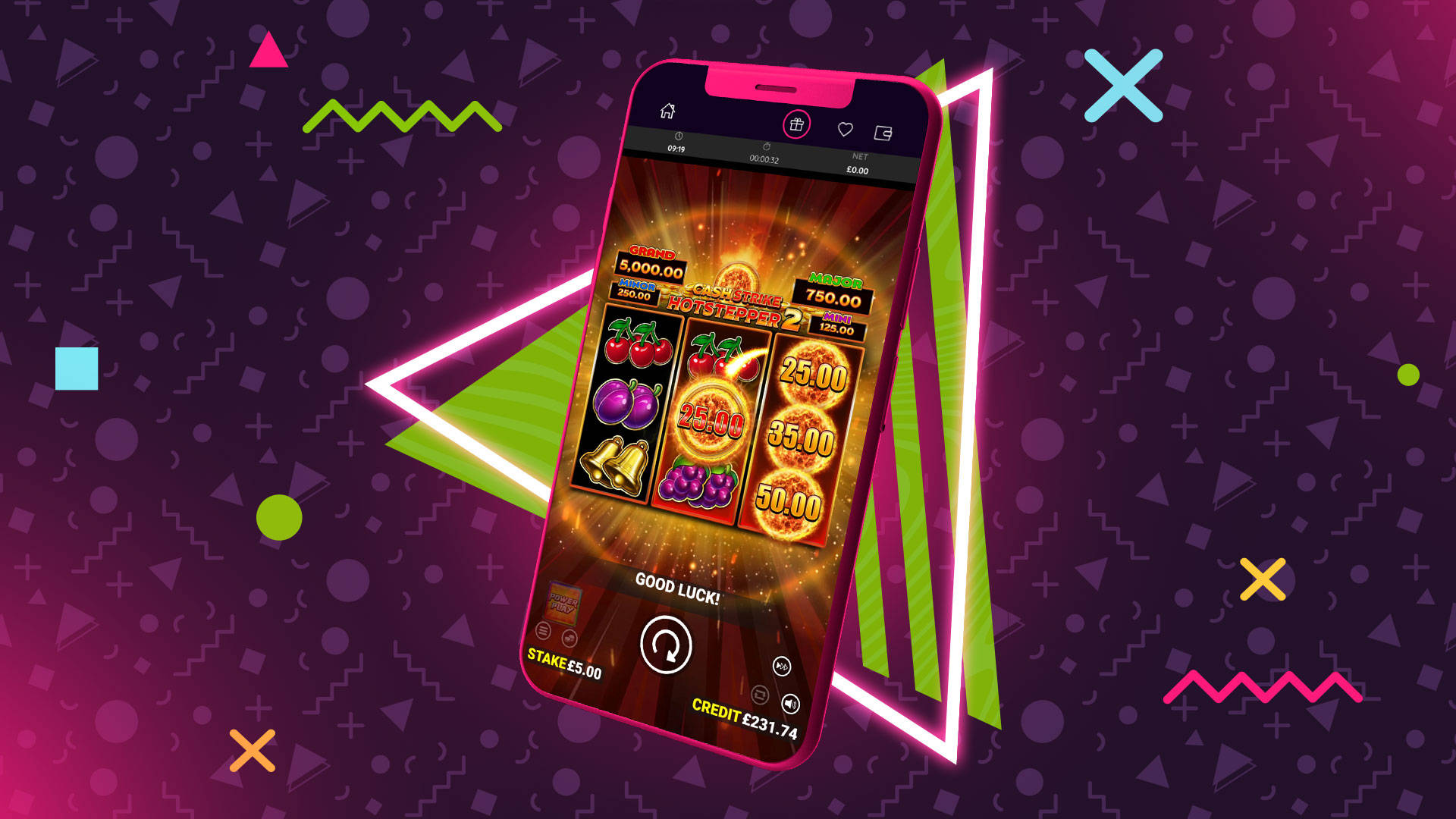 Cash Strike Hotstepper 2 game on a mobile device.