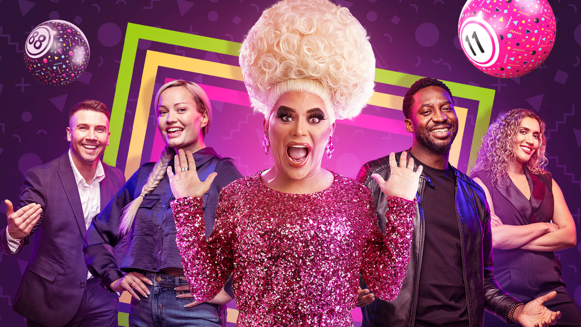 group of people and bingo balls