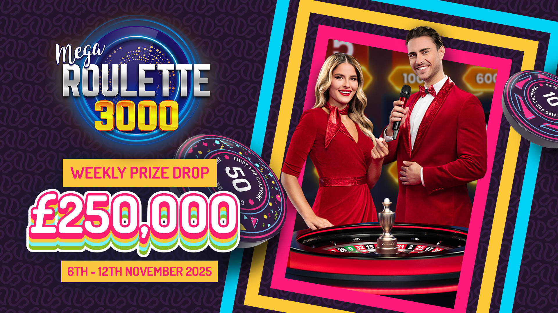 MEGA ROULETTE 3000 250K PRIZE DROPS